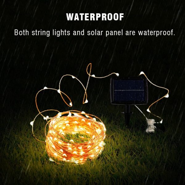Solar String Fairy Lights Waterproof Outdoor Lamp 3