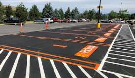 Can you paint a concrete parking lot?