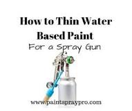 Can you use water based paint in a spray gun?