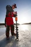 How big of a drill do you need for an ice auger?