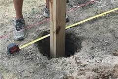 How deep should fence posts be grounded?