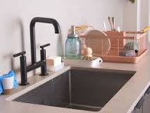 How do I keep my kitchen sink area dry?