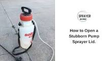 How do you open a hand pump sprayer?