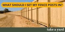 Should fence posts be set in concrete?