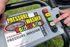 What are the different nozzles on a pressure washer?