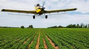 What do crop dusters spray?