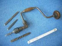 What is an old fashioned hand drill called?