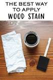 What is the best applicator for staining wood?
