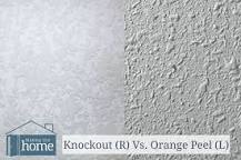 What is the difference between orange peel and knockdown texture?