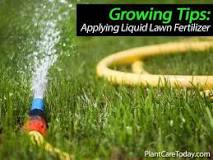 When Should I spray my lawn with liquid fertilizer?