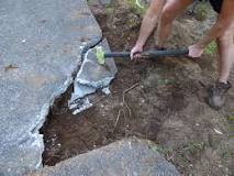 How do you break concrete without a jack hammer?