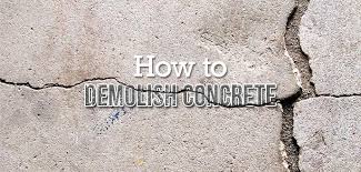 How do you break hard concrete?