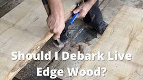 How do you get bark off a wood slab?