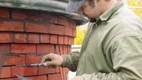 How do you repair cement between bricks?
