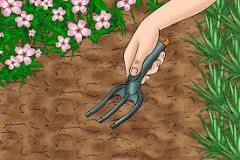 How do you use a hand fork in farming?