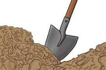 How do you use a hand shovel?