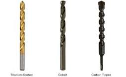 What are the 3 different types of drill bits?