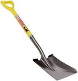 What is a flat blade shovel called?