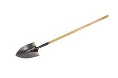 What is a pointed shovel called?