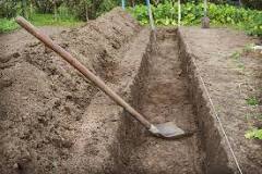 What is the easiest way to dig a trench?