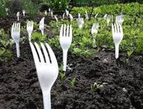 Why do farmers put forks in the garden?
