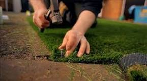 How do you finish the edges of artificial grass?