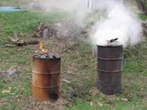 How do you make a charcoal barrel?