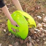 How do you pick up leaves with rake?