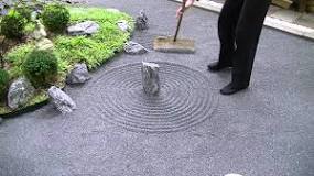 How do you rake gravel in a Zen garden?