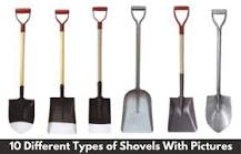 What are the three types of shovels?