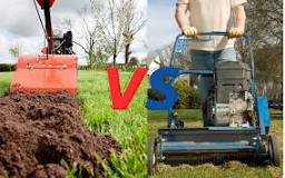 What is the difference between a dethatcher and a tiller?