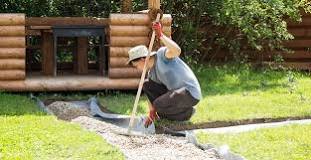 How do you rake a large gravel?